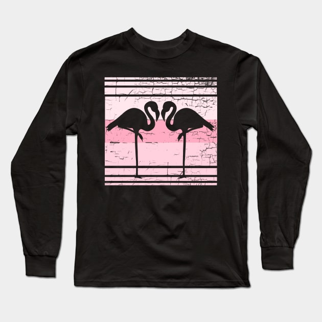 Pink Flamingo Long Sleeve T-Shirt by Imutobi